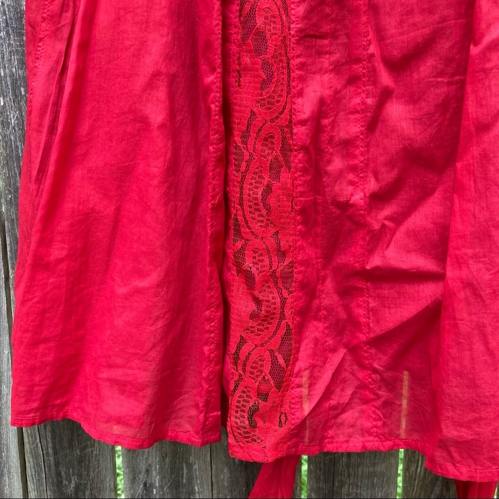 Moulinette Soeurs | Anthro Red Strapless Mini Dress NWT 6 - Picture 2 of 9